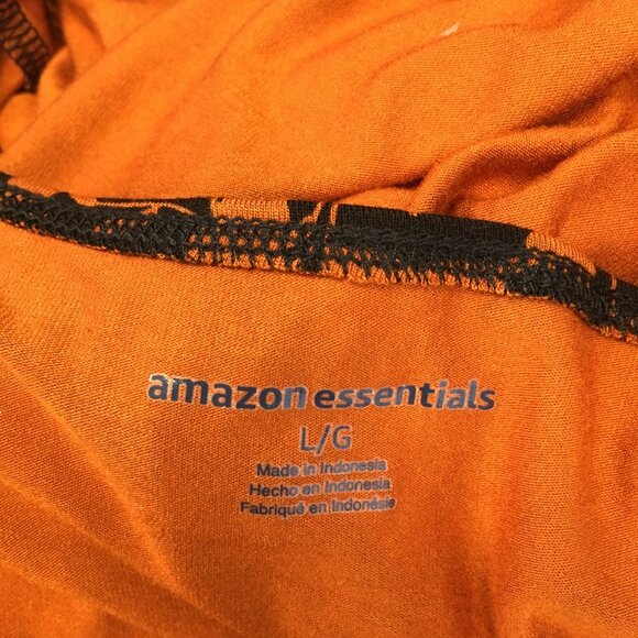 NWT Amazon Essentials Rusted Orange Floral Maxi Dress Size L - Picture 10 of 10